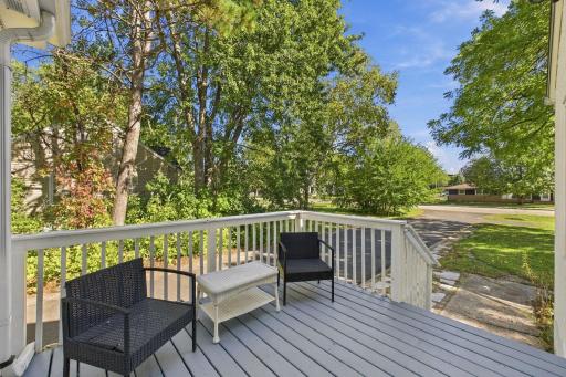 Front Deck with Lush Tree Coverage & Easy Street Access