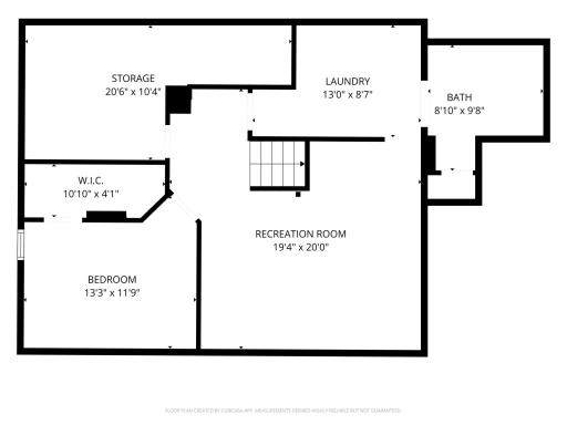 Basement Floor Plan Showing Flexible Living Spaces & Layout