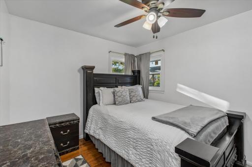 Bedroom #2 - ceiling fans are a nice touch.