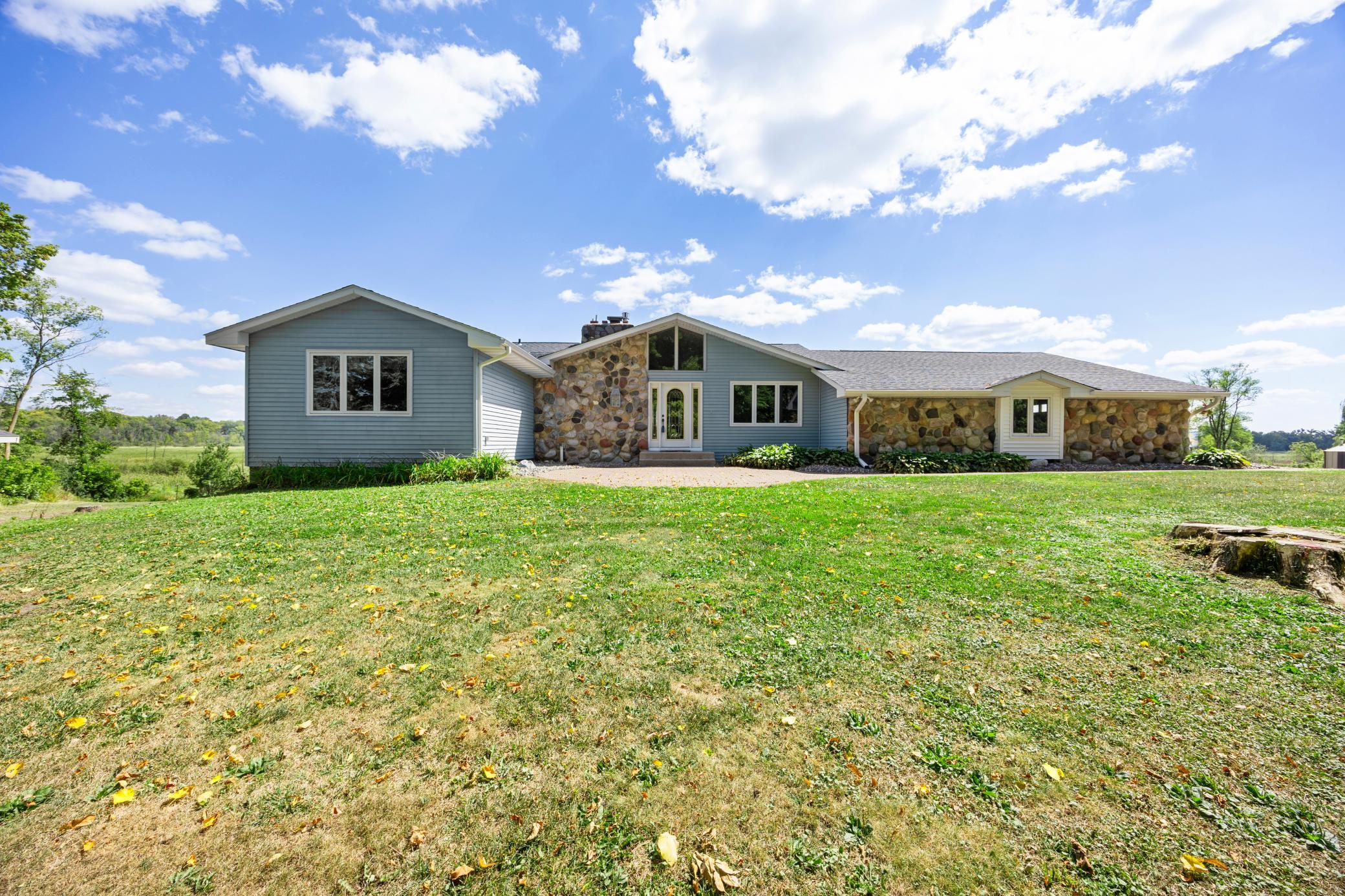 Wide open front yard
