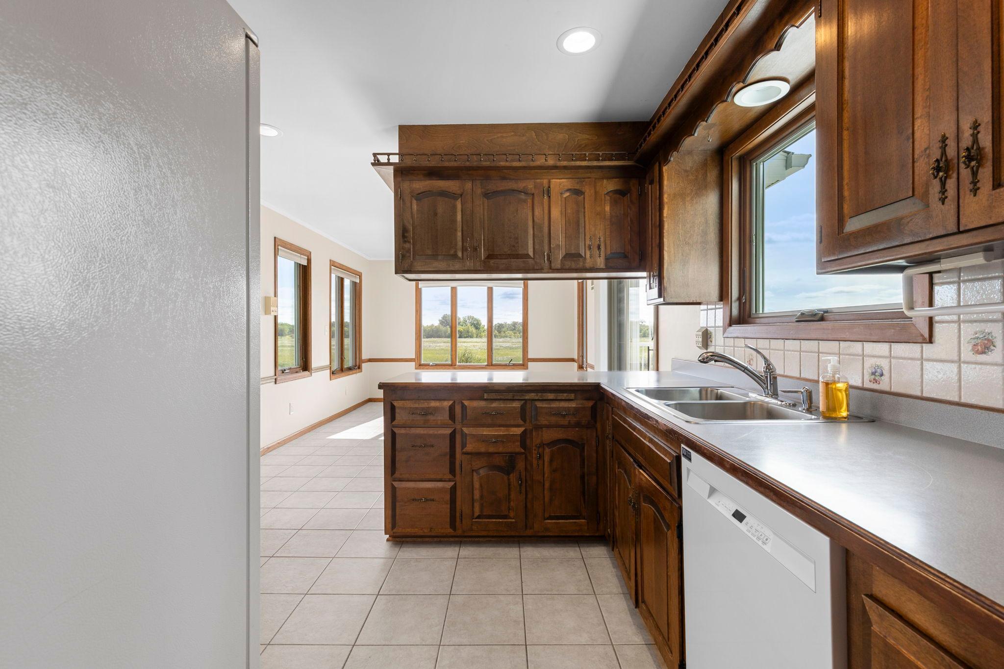 Views of the main level from kitchen