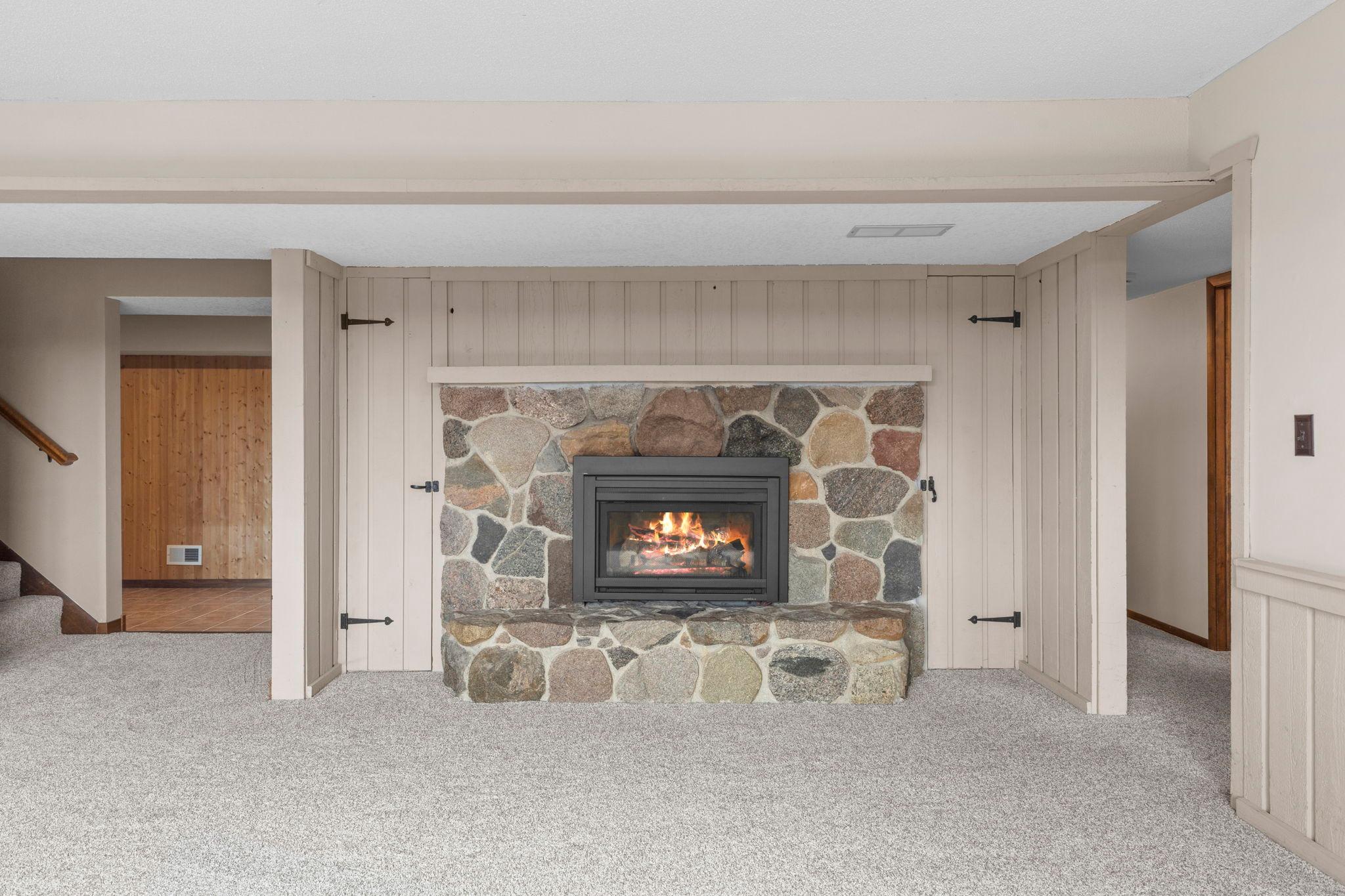 Wood burning fire place