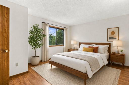 Virtual Staging to give ideas and spacial recognition. Home is not staged.