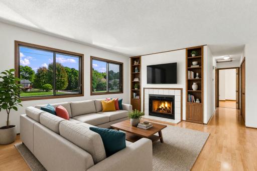 Virtual Staging to give ideas and spacial recognition. Home is not staged.
