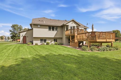 Beautiful landscaping around the home that can be easily maintained.