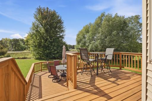 The deck is in excellent condition and ready for hosting summer or fall gatherings!