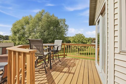 Patio door allows for easy access when grilling
