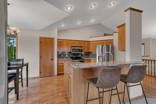 A walk-in pantry is on everybody’s wish list with plenty of space for storing grocery staples and small appliances!