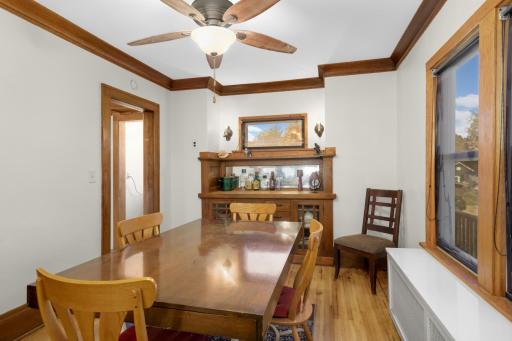 Warm and inviting dining room with plenty of space for everyday meals and entertaining