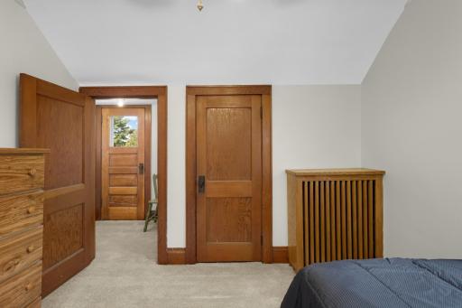 Two comfortable upper-level bedrooms plus additional closet and hallway storage