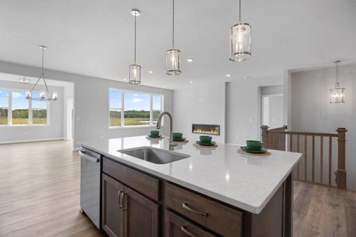 A great look from the kitchen shows how everything comes together and you never have to miss a moment.