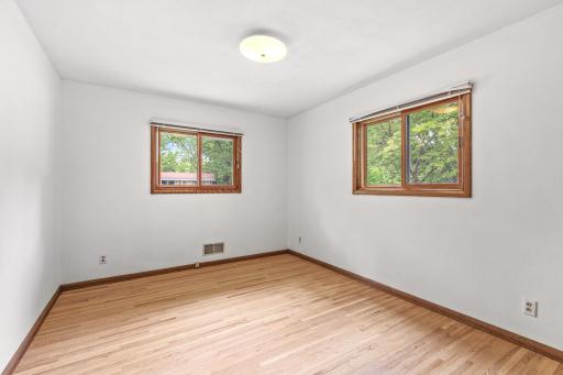 One (of three) bedrooms on the main level. This is the Southeast corner.