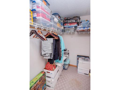 Spacious walk-in closet.