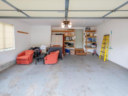 Two-car attached garage.