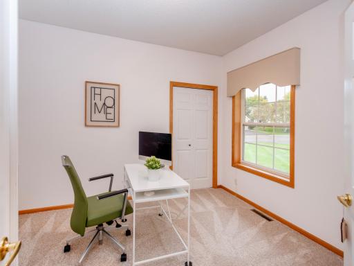 One of two bedrooms on the main level.