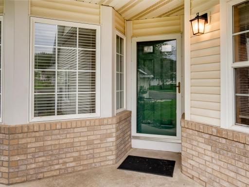 Covered, private entryway welcomes you home.
