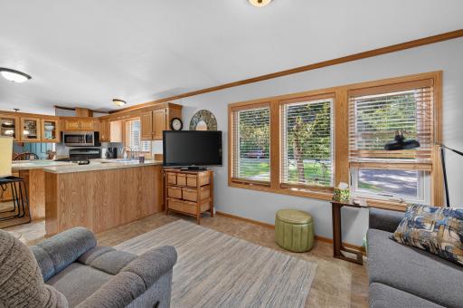 Den off the kitchen with lots of daylight