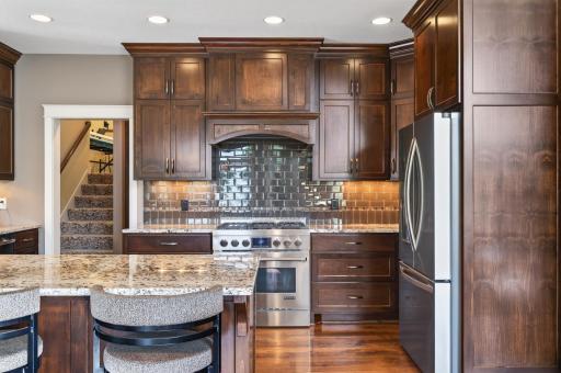 The chef in your family will appreciate the six burner gas stove.