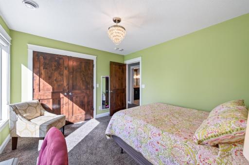 This bedroom has a large closet as well.