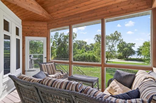 Great lake views from the porch.