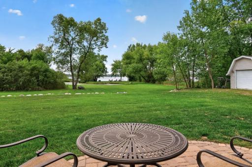 From the patio you can watch the ducks, herons and green herons enjoy the pond.