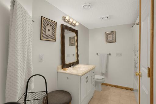 A Full Bath on the lower level makes this space especially convenient for overnight guests or family using the lower-level Bedrooms.