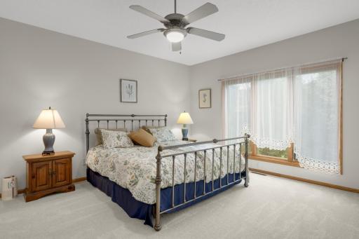 Spacious Ownerâs Suite on the main level with plenty of room for a full bedroom set plus additional furniture or a sitting area.