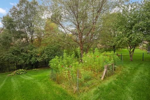 Room to play, garden or simply enjoy the outdoorsâthe backyard offers usable lawn space along with the privacy and shade of mature trees.