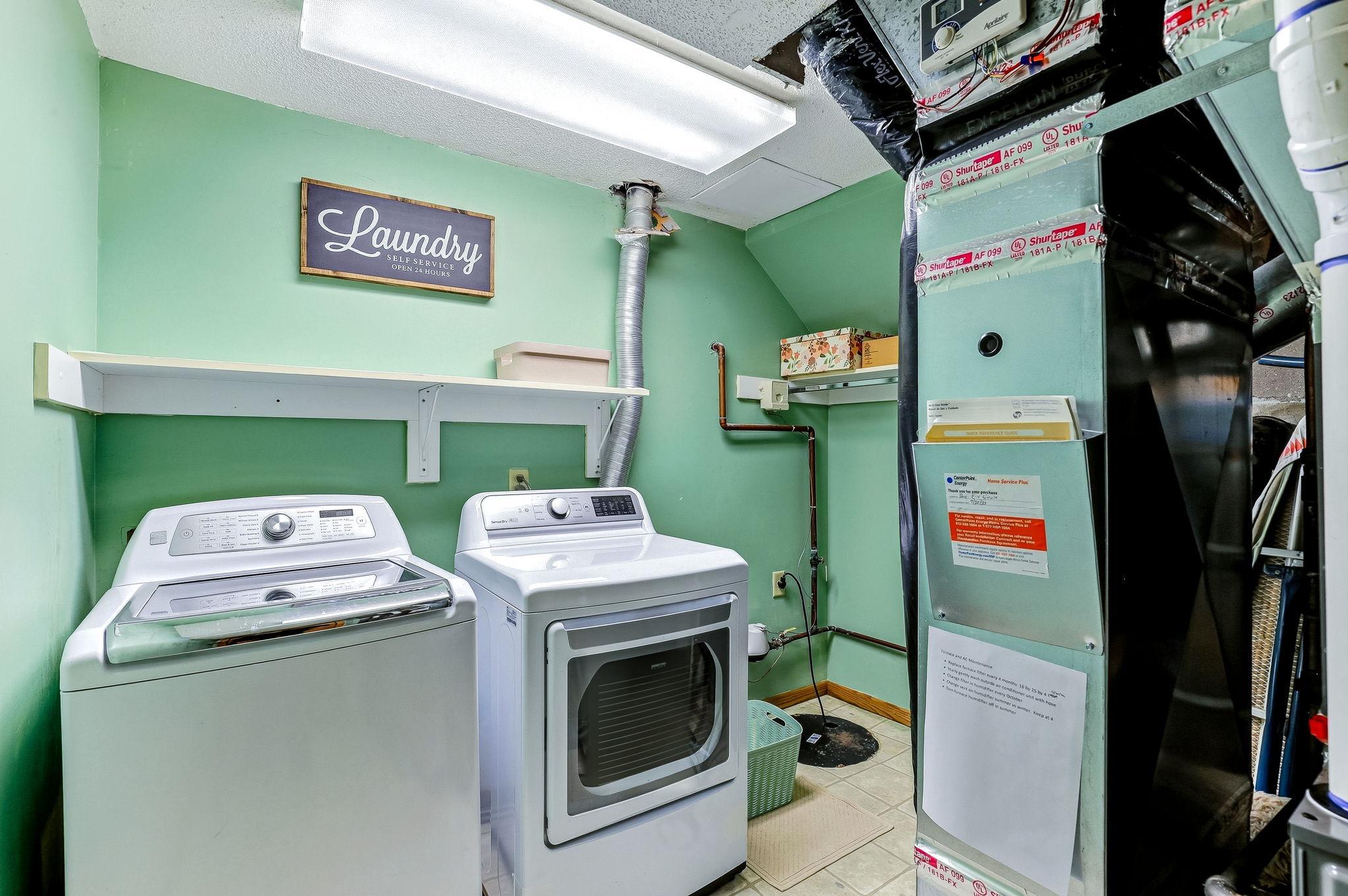 Laundry and mechanicals, plenty of light