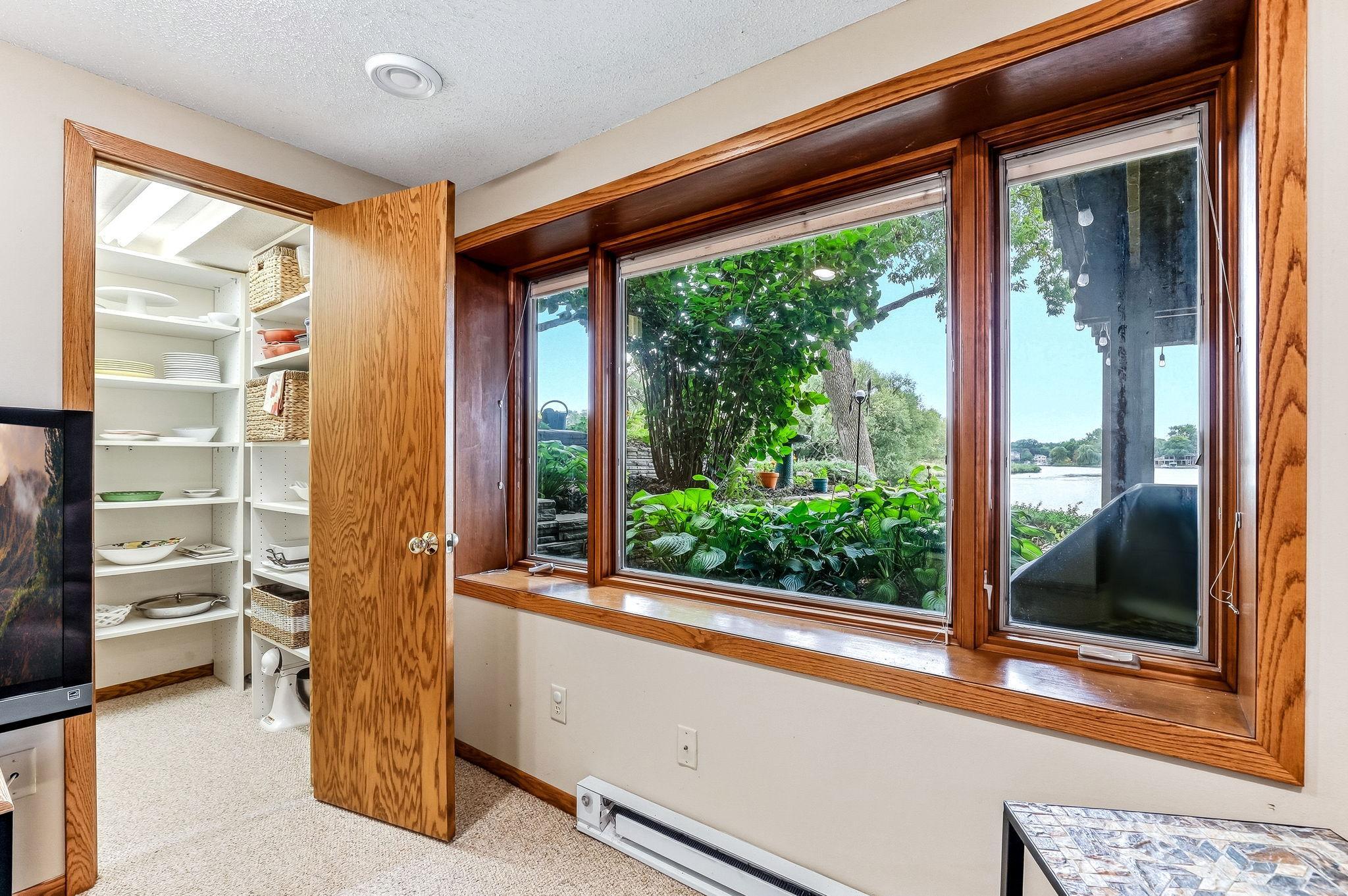 Another wonderful lake view and additional storage on the lower level