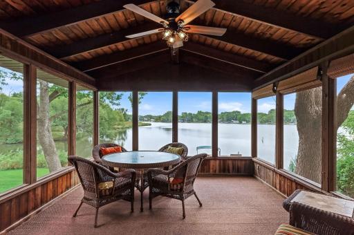 The screened porch with expansive views is a great place for spotting wildlife