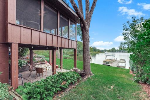 Close to the shoreline with a variety of garden beds and landscaping
