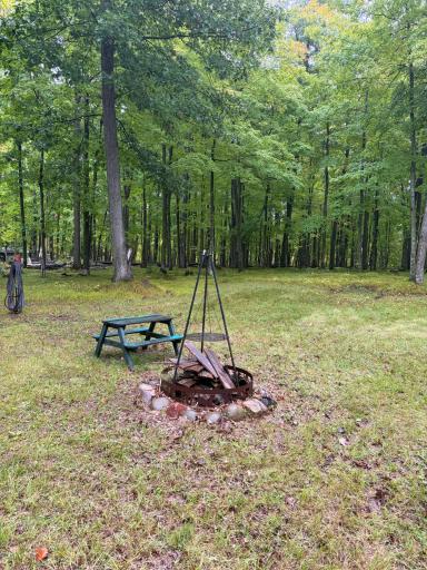 Campfire site ready for s'mores
