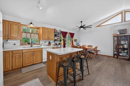 Most of the interior of the home was recently painted.
