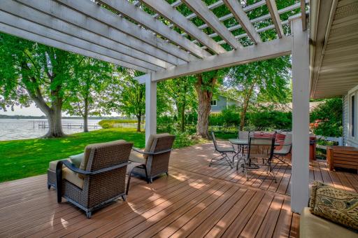 Step outside to the spacious maintenance-free deck overlooking the lake!