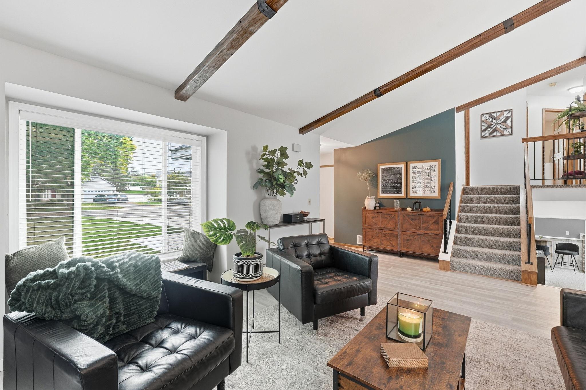 Vaulted living room