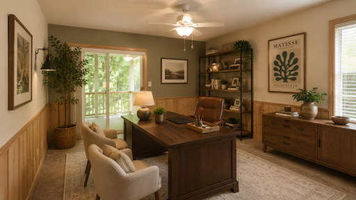 main floor office Virtually Staged