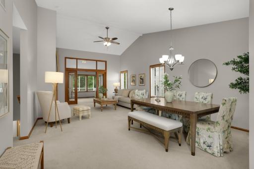 Welcoming dining area that flows easily into the living room