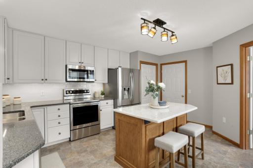 Well-designed kitchen offering great storage and prep space