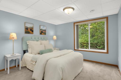 Private lower-level bedroom ideal for guests
