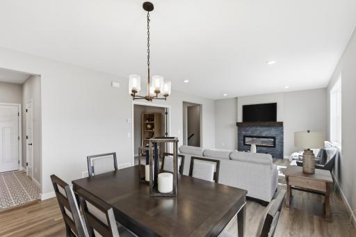 Dining space. *photos taken of previously completed home, not all finishes & options the same.*