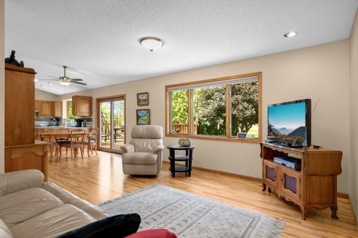 Main floor living room with lots of natural light