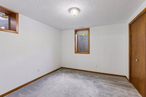 basement bedroom with large closet. 3/4 bath just down the hall.