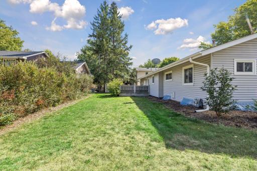 Reverse corner lot has great space in the back yard!