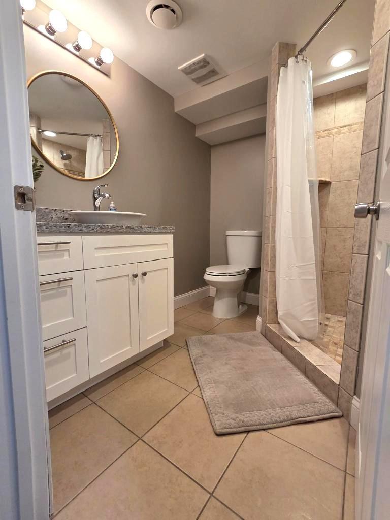 Lower-level bathroom