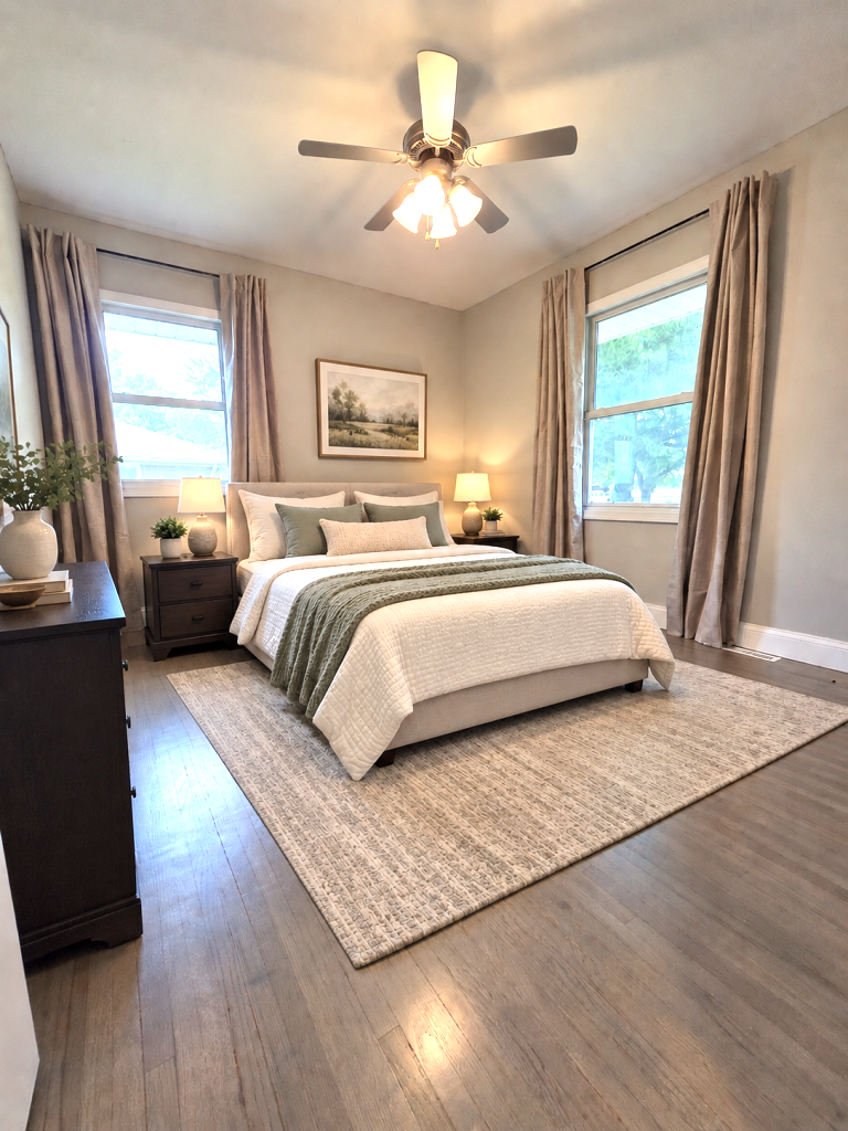 Bedroom- Virtually staged