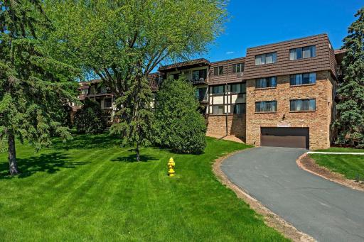 Convenient exterior garage entrance provides easy access to the secure underground parking.