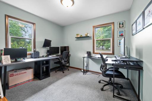 Second main-level bedroom, currently used as a home office