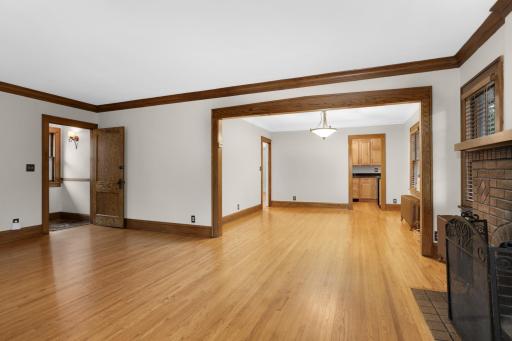 Upper level view of dining room