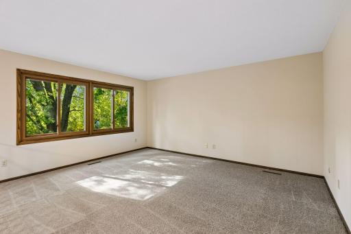 The living room is a blank canvas to finish as you see fit!